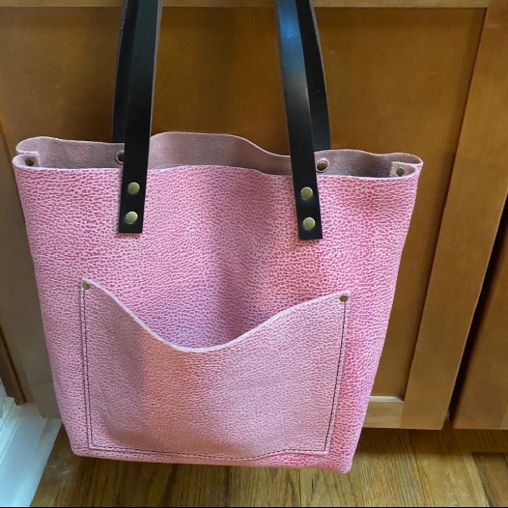 Portland Leather Goods bubblegum tote